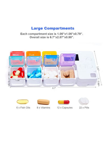 Pill Organizer with Reminder Alarm
