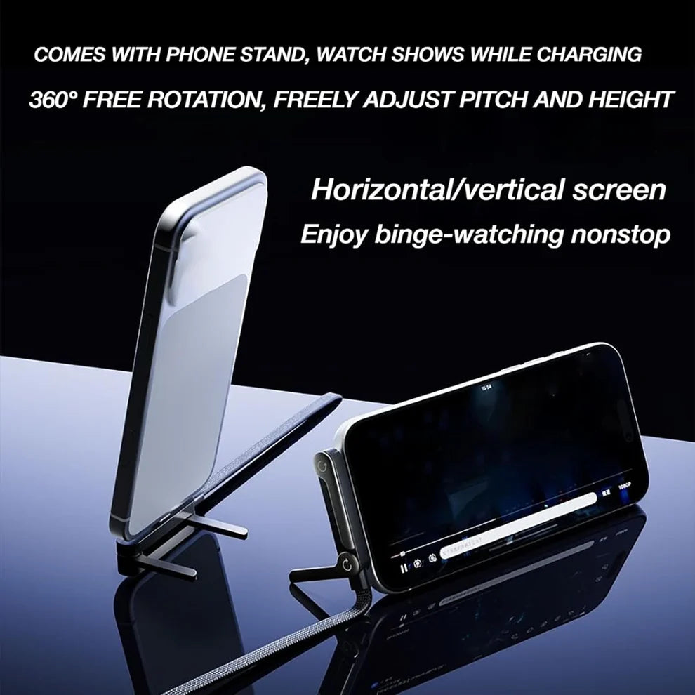 Sideways Phone Charger, 2-in-1 Invisible Holder Charger Cable, 240w Fast Charging