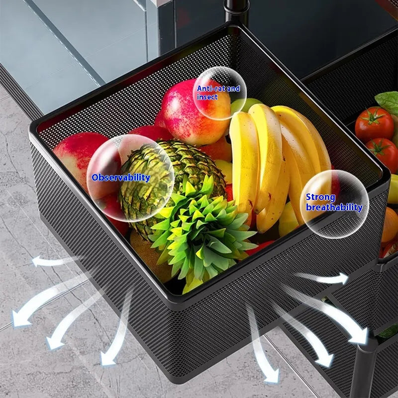 Kitchen Vegetable Rack Indoor Multi-layer Floor Household